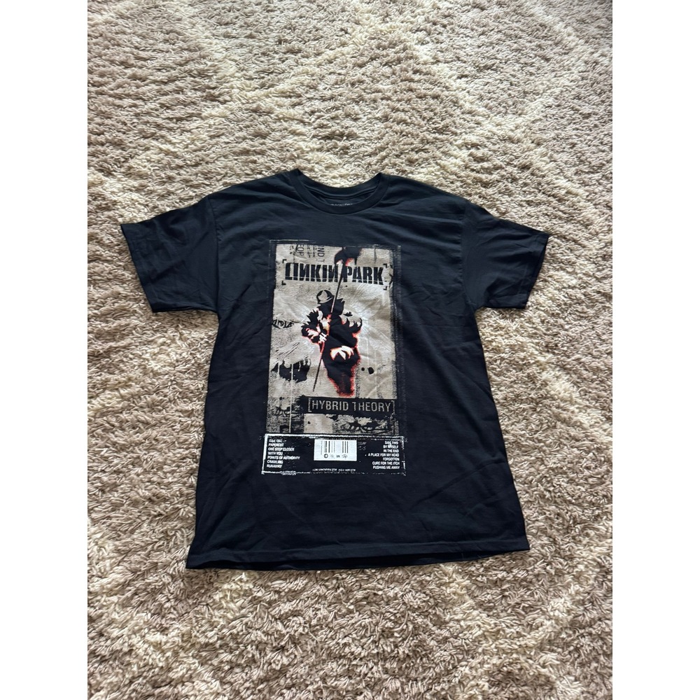 Linkin Park Hybrid Theory Black Graphic T-Shirt Tracklist Back Large